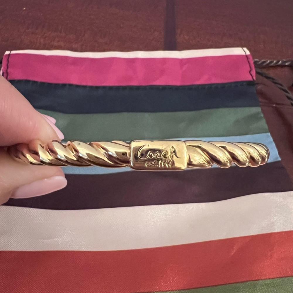 Coach Gold Bangle Bracelet - Picture 4 of 6